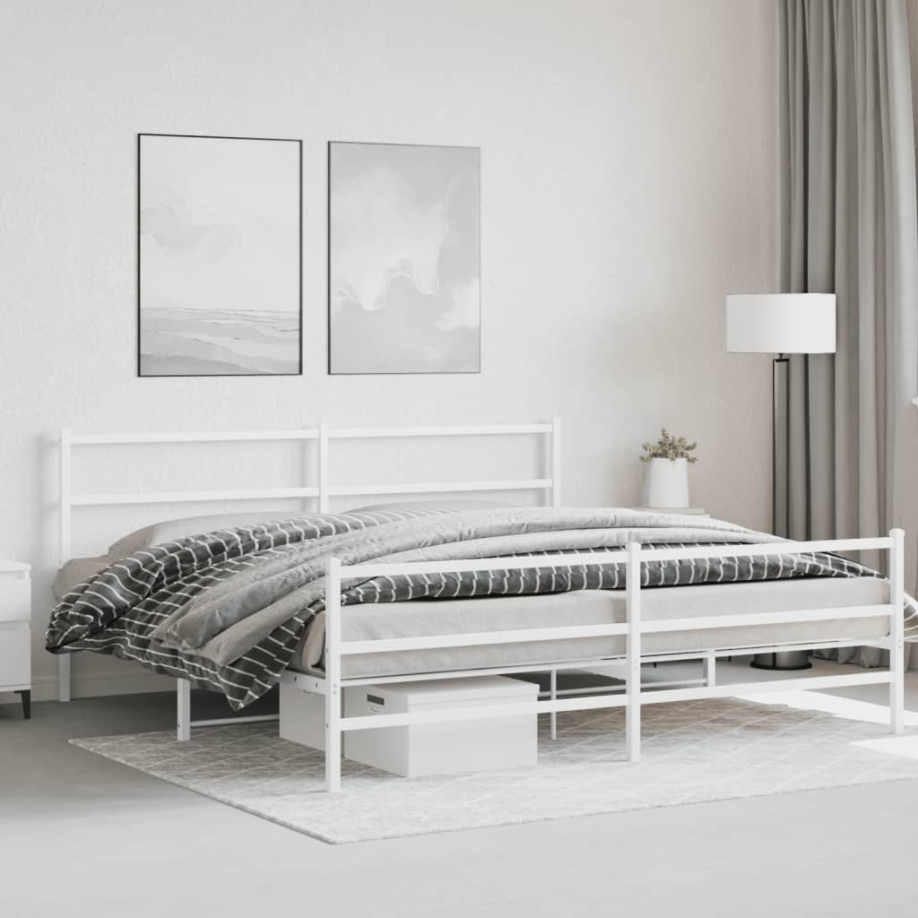 Bedframe Met Hoofd- En Voeteneinde Metaal