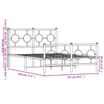 Bedframe Met Hoofd- En Voeteneinde Metaal