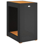 Tuinbijzettafel Met Houten Blad Poly Rattan