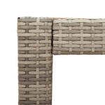 Tuinbijzettafel Met Houten Blad 60X40X75 Cm Poly Rattan Grijs