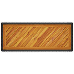Tuinbijzettafel Met Houten Blad 100X40X75 Cm Poly Rattan Zwart
