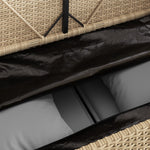 Tuinbank Met Kussens Poly Rattan Beige