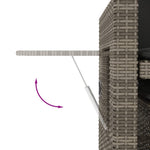 Tuinbankje Verstelbaar Met Kussens Poly Rattan Grijs