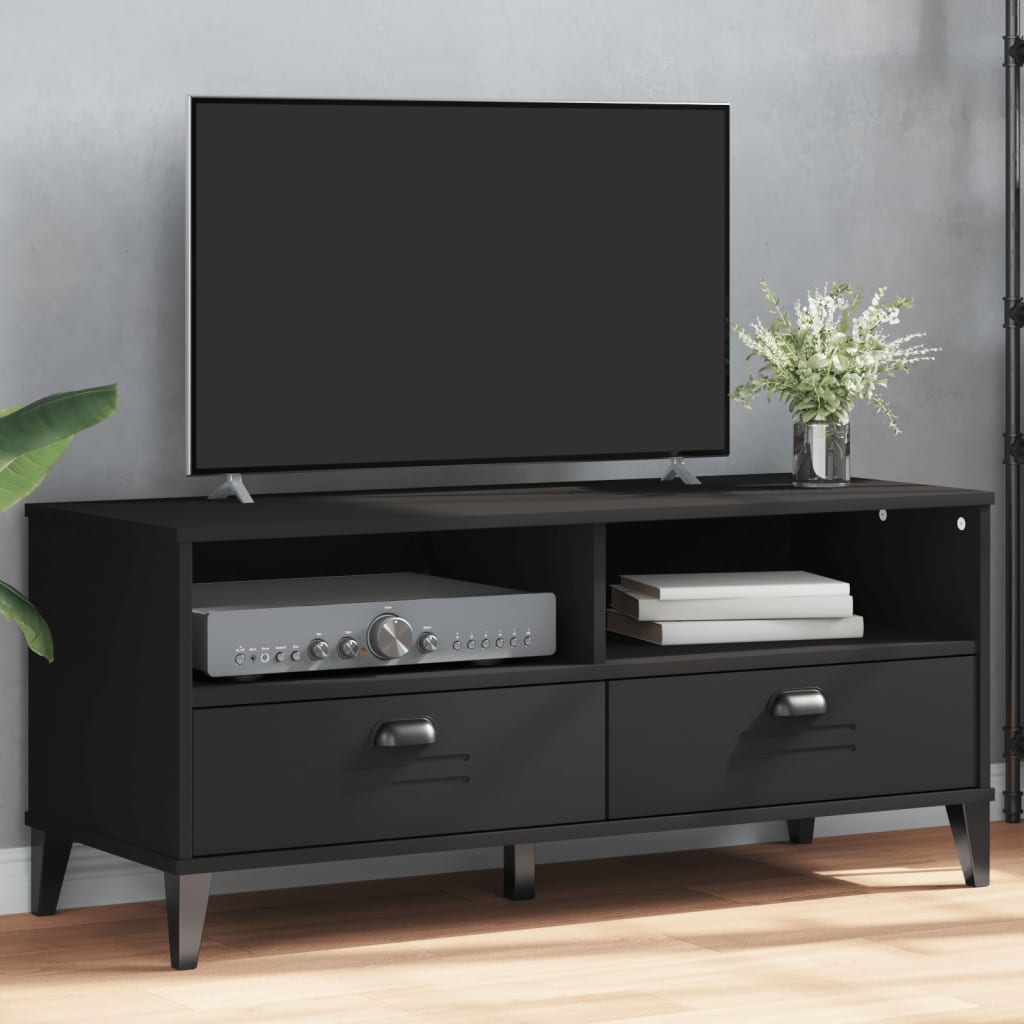 Tv-Meubel Viken Bewerkt Hout Grijs