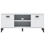 Schoenenbank Viken 106X35X45 Cm Massief Grenenhout Wit