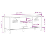 Schoenenbank Viken 106X35X45 Cm Massief Grenenhout Wit