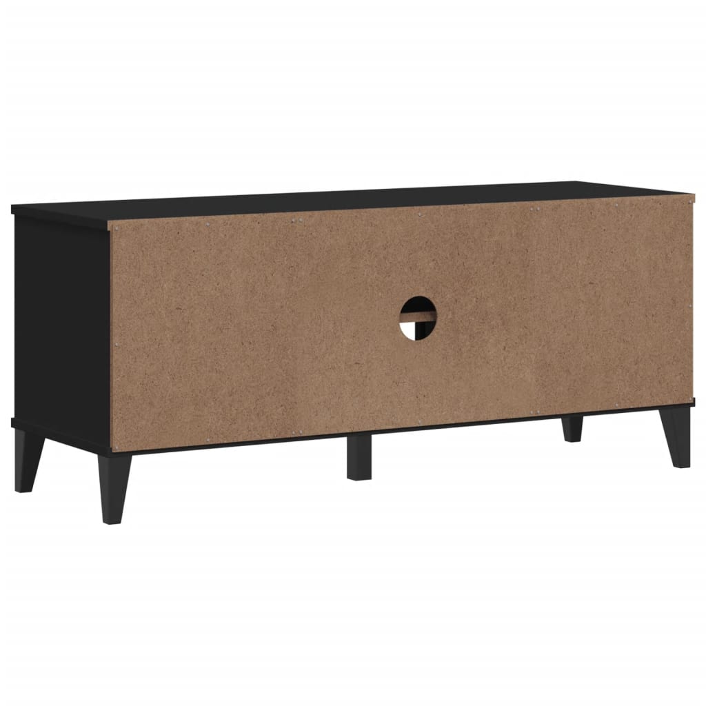 Schoenenbank Viken 106X35X45 Cm Massief Grenenhout Zwart