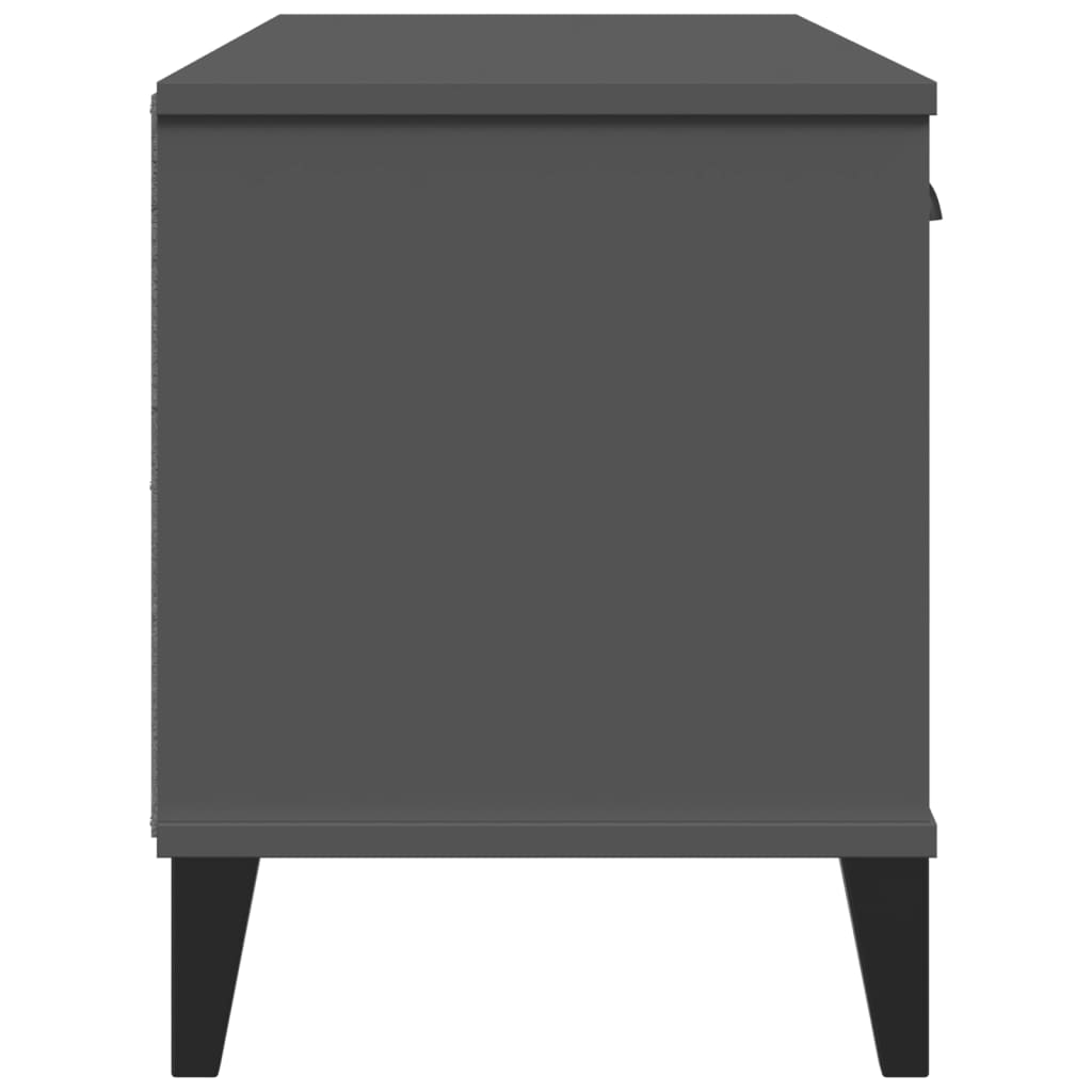 Schoenenbank Viken 106X35X45 Cm Grenenhout Antracietgrijs