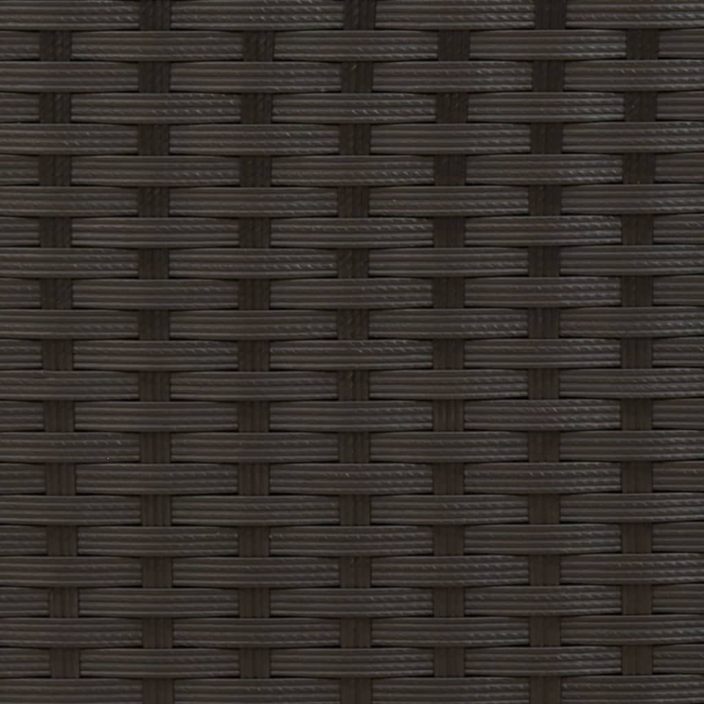 Tuinbank 2-Zits Met Luifel En Voetenbanken Poly Rattan Zwart