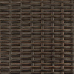 Tuinbank 2-Zits Met Luifel En Voetenbanken Poly Rattan Bruin