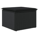 Tuinkruk Met Kussen 55X55X37 Cm Poly Rattan Zwart