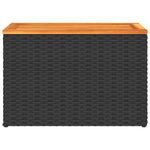 Tuinbijzettafels 2 St 55X34X37 Cm Hout Poly Rattan Zwart