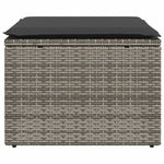 Tuinkruk Met Kussen 55X55X37 Cm Poly Rattan Grijs