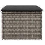Tuinkruk Met Kussen 55X55X37 Cm Poly Rattan Grijs