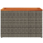 Tuinbijzettafels 2 St 55X34X37 Cm Poly Rattan En Hout Grijs