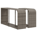 Opbergschappen 2 St Poly Rattan Grijs