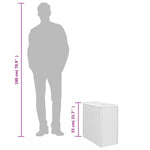 Tuinbijzettafel Met Houten Blad 58X27,5X55 Cm Poly Rattan Grijs