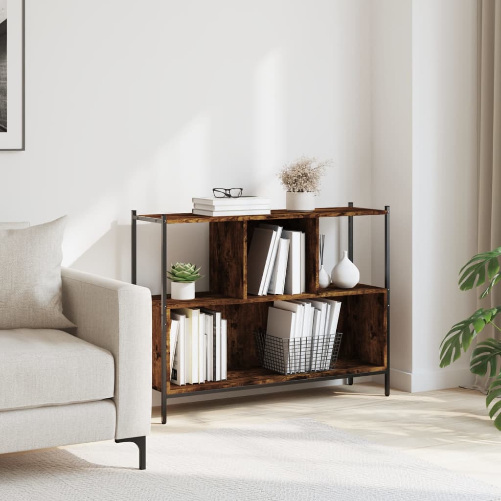 Boekenkast 102X28X77,5 Cm Bewerkt Hout Kleurig