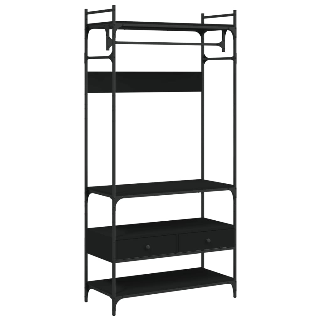 Kledingkast Met Lades 89X39X184,5 Cm Bewerkt Hout