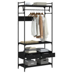 Kledingkast Met Lades 89X39X184,5 Cm Bewerkt Hout