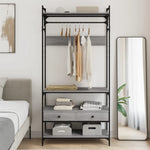 Kledingkast Met Lades 89X39X184,5 Cm Bewerkt Hout