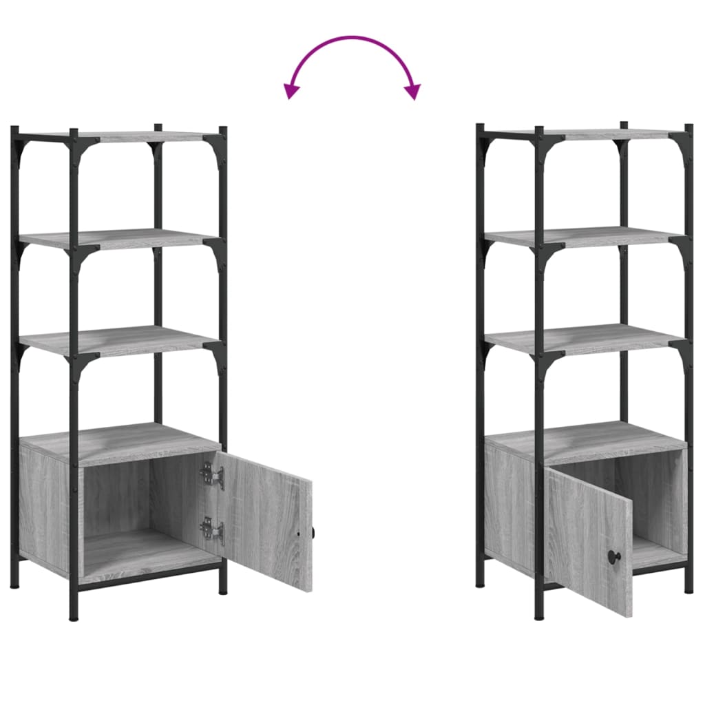 Boekenkast 3-Laags 41X30X109,5 Cm Bewerkt Hout