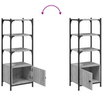 Boekenkast 3-Laags 41X30X109,5 Cm Bewerkt Hout