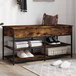 Schoenenbankje 70X42,5X50 Cm Bewerkt Hout Kleurig