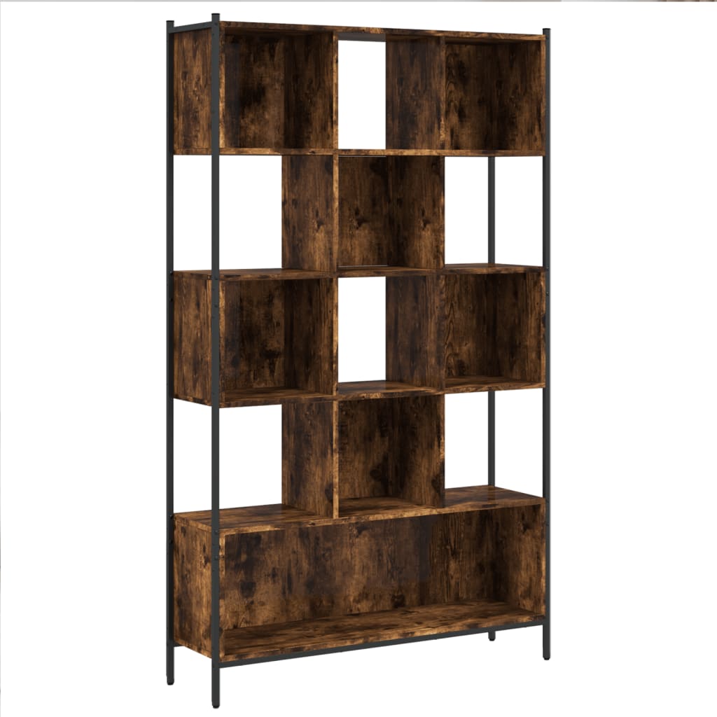 Boekenkast 102X28X172 Cm Bewerkt Hout Kleurig