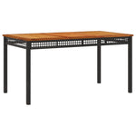 3-Delige Tuinset Met Kussens Poly Rattan Zwart