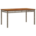 5-Delige Tuinset Met Kussens Poly Rattan Grijs