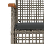 7-Delige Tuinset Met Kussens Poly Rattan Grijs