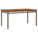 3-Delige Tuinset Met Kussens Poly Rattan Grijs