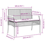 5-Delige Tuinset Met Kussens Poly Rattan Grijs