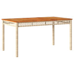 7-Delige Tuinset Met Kussens Poly Rattan Beige