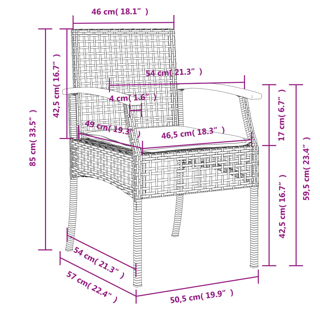 7-Delige Tuinset Met Kussens Poly Rattan Beige