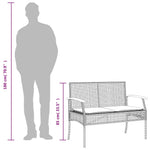3-Delige Tuinset Met Kussens Poly Rattan Beige