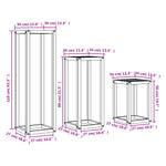 Plantenstandaards 3 St Massief Grenenhout Wasbruin
