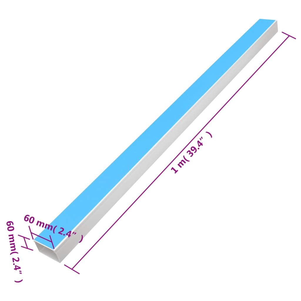 Kabelgoot Zelfklevend 60X60 Mm 30 M Pvc