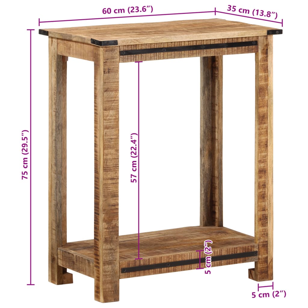 Wandtafel Massief Mangohout
