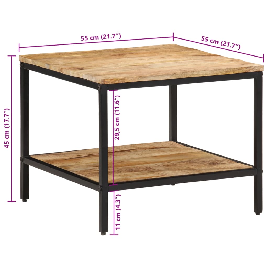 Salontafel Massief Ruw Mangohout