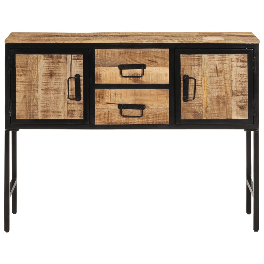 Hoge Kast 100X35X75 Cm Massief Ruw Mangohout