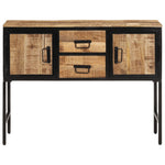 Hoge Kast 100X35X75 Cm Massief Ruw Mangohout