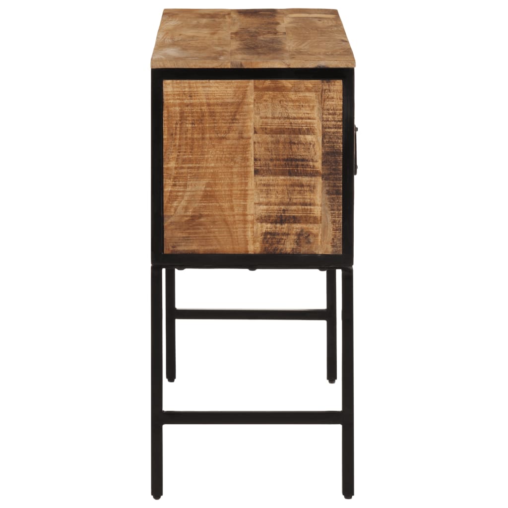 Hoge Kast 100X35X75 Cm Massief Ruw Mangohout