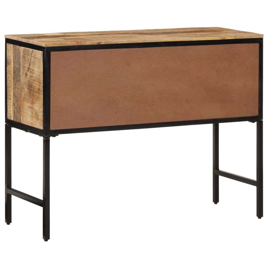 Hoge Kast 100X35X75 Cm Massief Ruw Mangohout