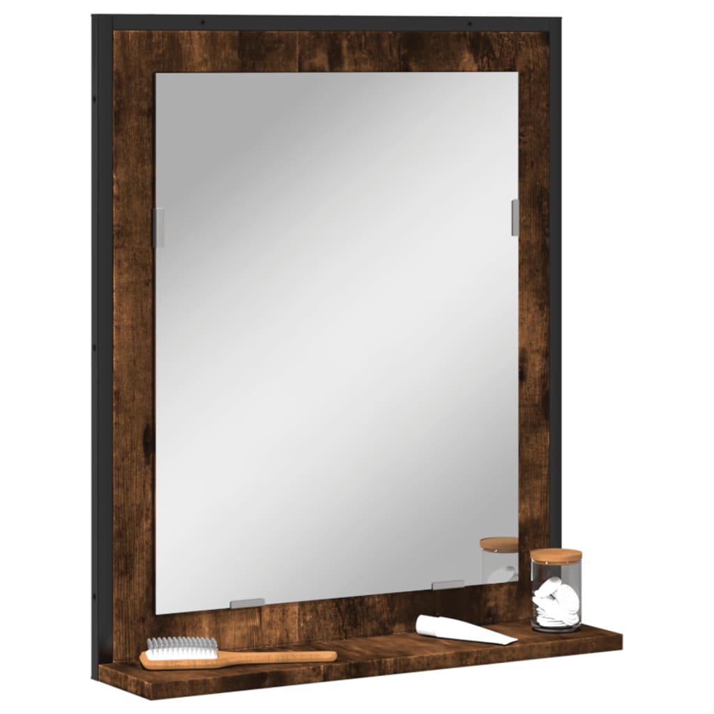 Badkamerspiegel Met Schap 50X12X60 Cm Hout