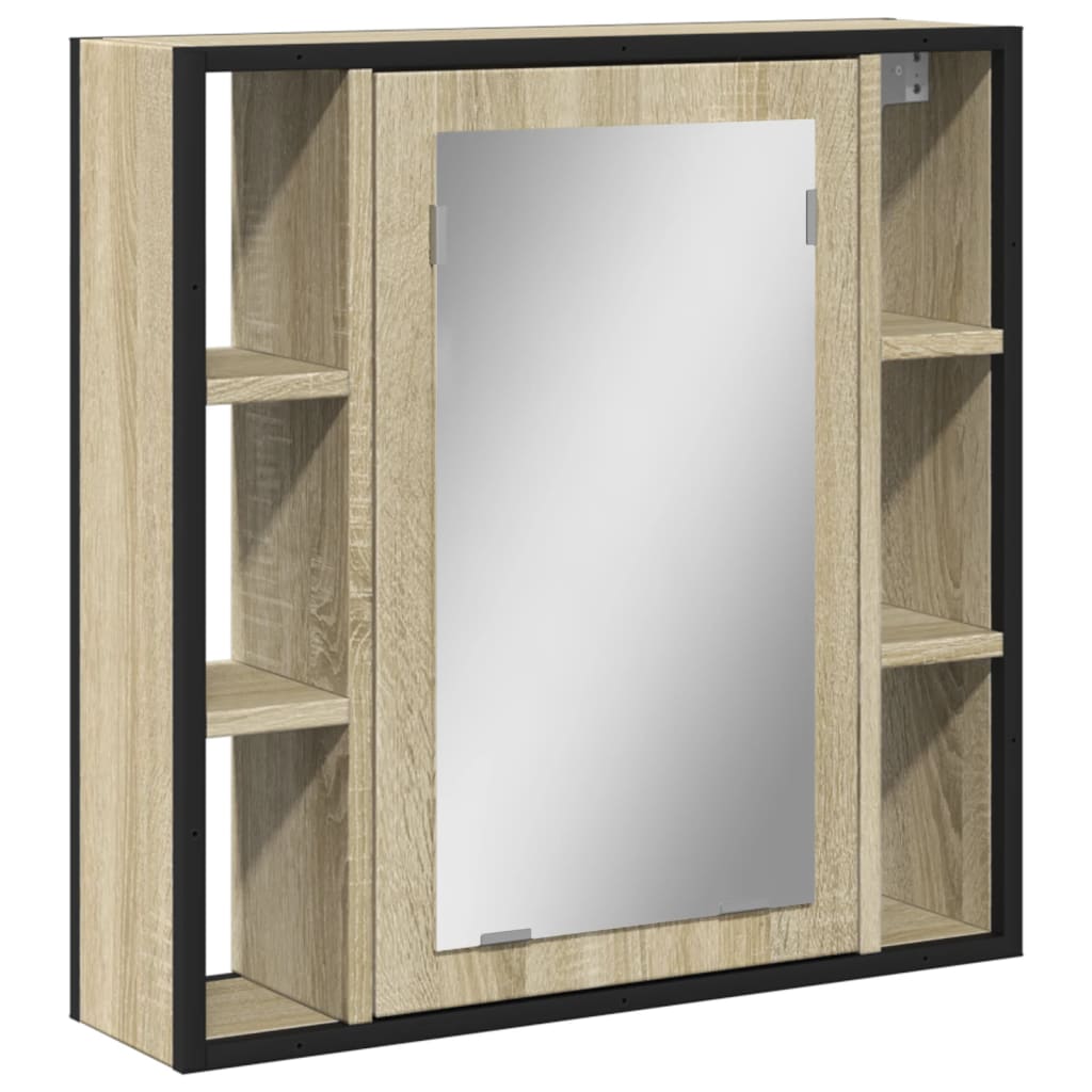 Badkamerspiegelkast 60X16X60 Cm Bewerkt Hout Kleur