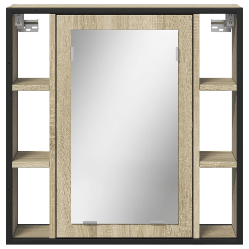 Badkamerspiegelkast 60X16X60 Cm Bewerkt Hout Kleur