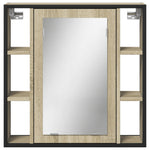 Badkamerspiegelkast 60X16X60 Cm Bewerkt Hout Kleur