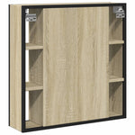 Badkamerspiegelkast 60X16X60 Cm Bewerkt Hout Kleur
